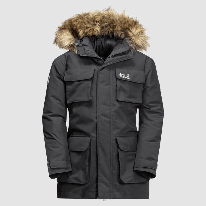 Parka Jack Wolfskin Snow Explorer Niños Negros Mexico-6312174